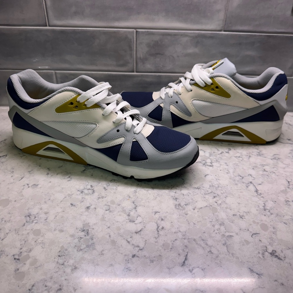 Nike Air Structure Sneakers Triax 91  Mens Size 10.5 Citron,White, Navy,Gray - Picture 3 of 9